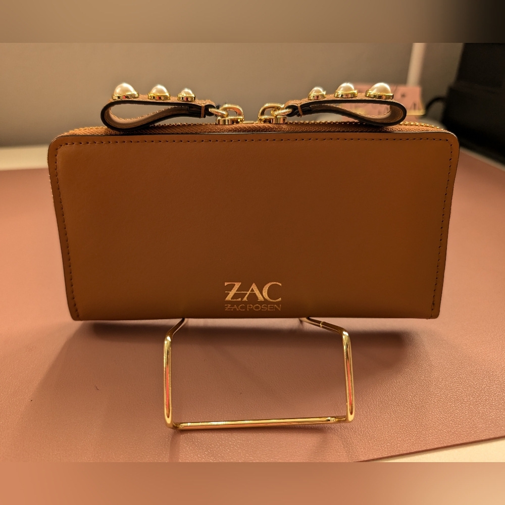 ZAC POSEN Eartha Leather Zip-Around Wallet.